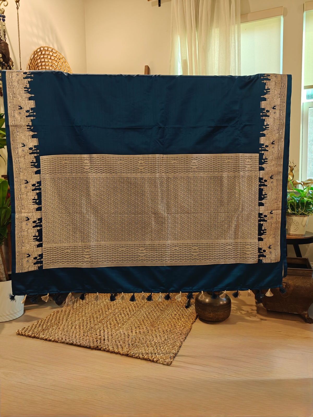 Navy Blue Katan Silk