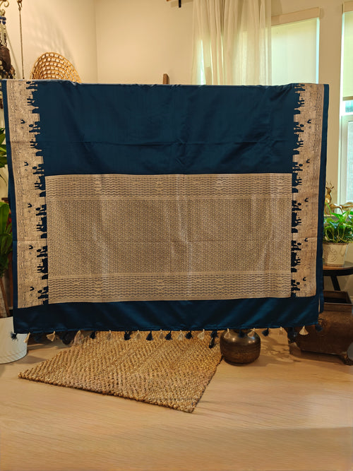 Navy Blue Katan Silk