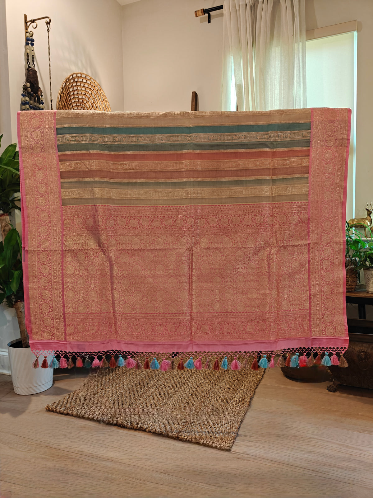 Pink Tissue Kora Silk