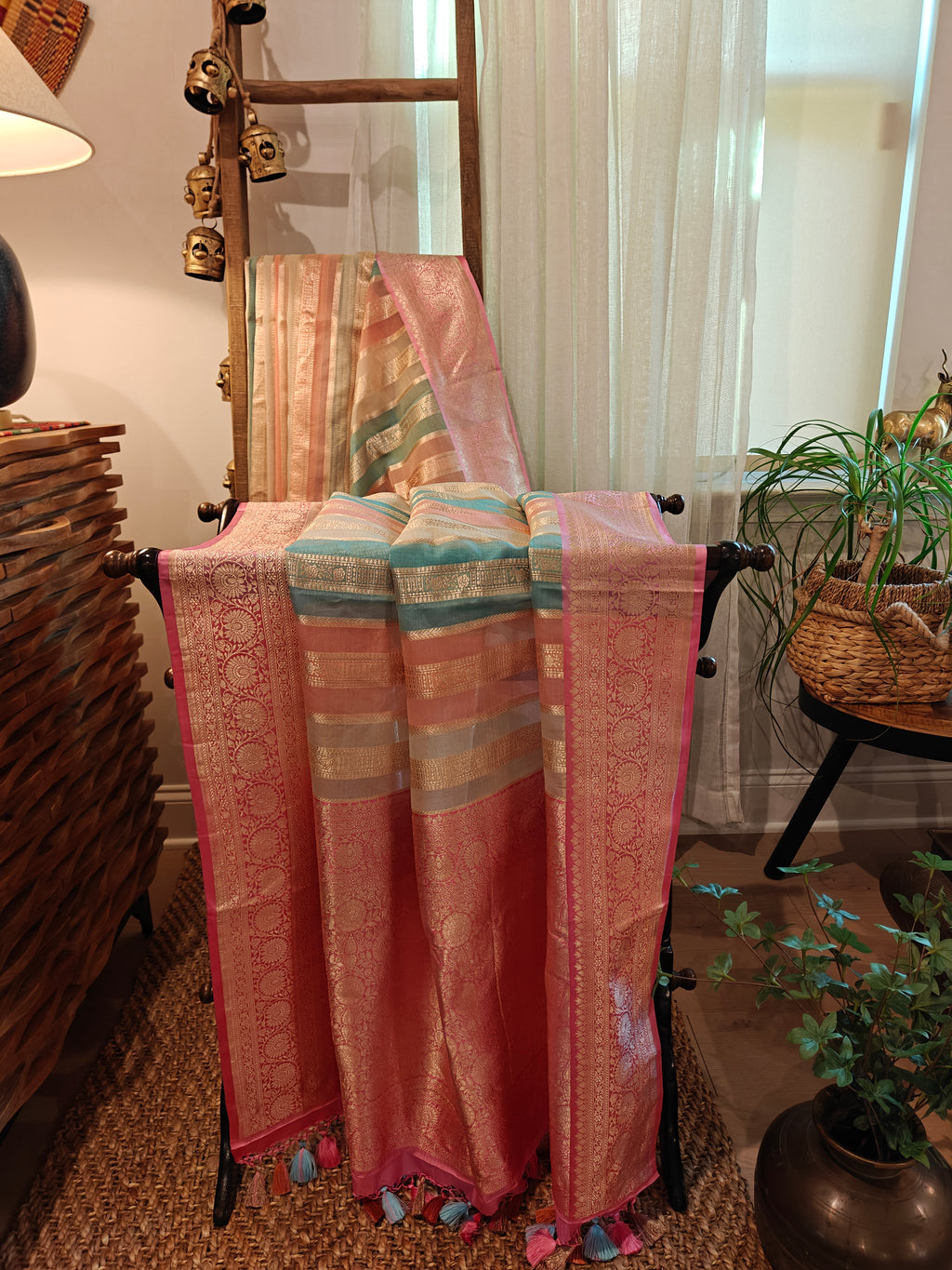 Pink Tissue Kora Silk