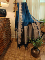 Navy Blue Katan Silk