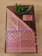 Onion Pink Resham Jamdani