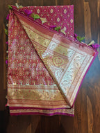 Rani Pink Katan Silk Jamdani
