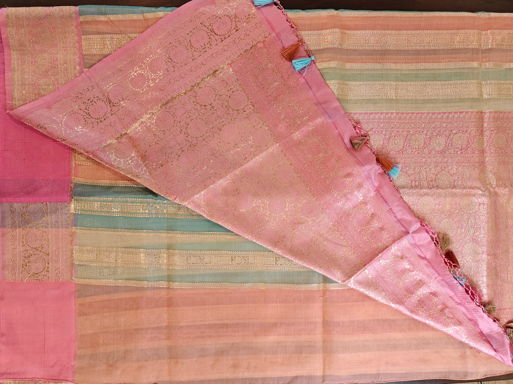Pink Tissue Kora Silk